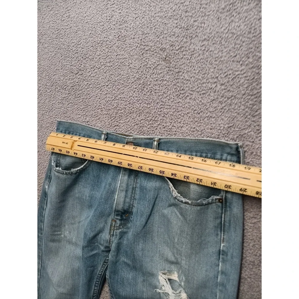 Levi's 559 Relaxed Straight Men's W36 L32‎ Light Wash Distressed Denim Jeans